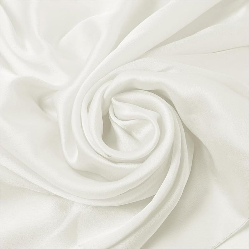 MLMW Women's Shawls and Wraps for Evening Dresses Satin Winter Shawl for Formal Dress Bridal Shawl And Wraps Extra Long for Wedding Party Bridal Shower Baby Shower, Ivory - Image 3